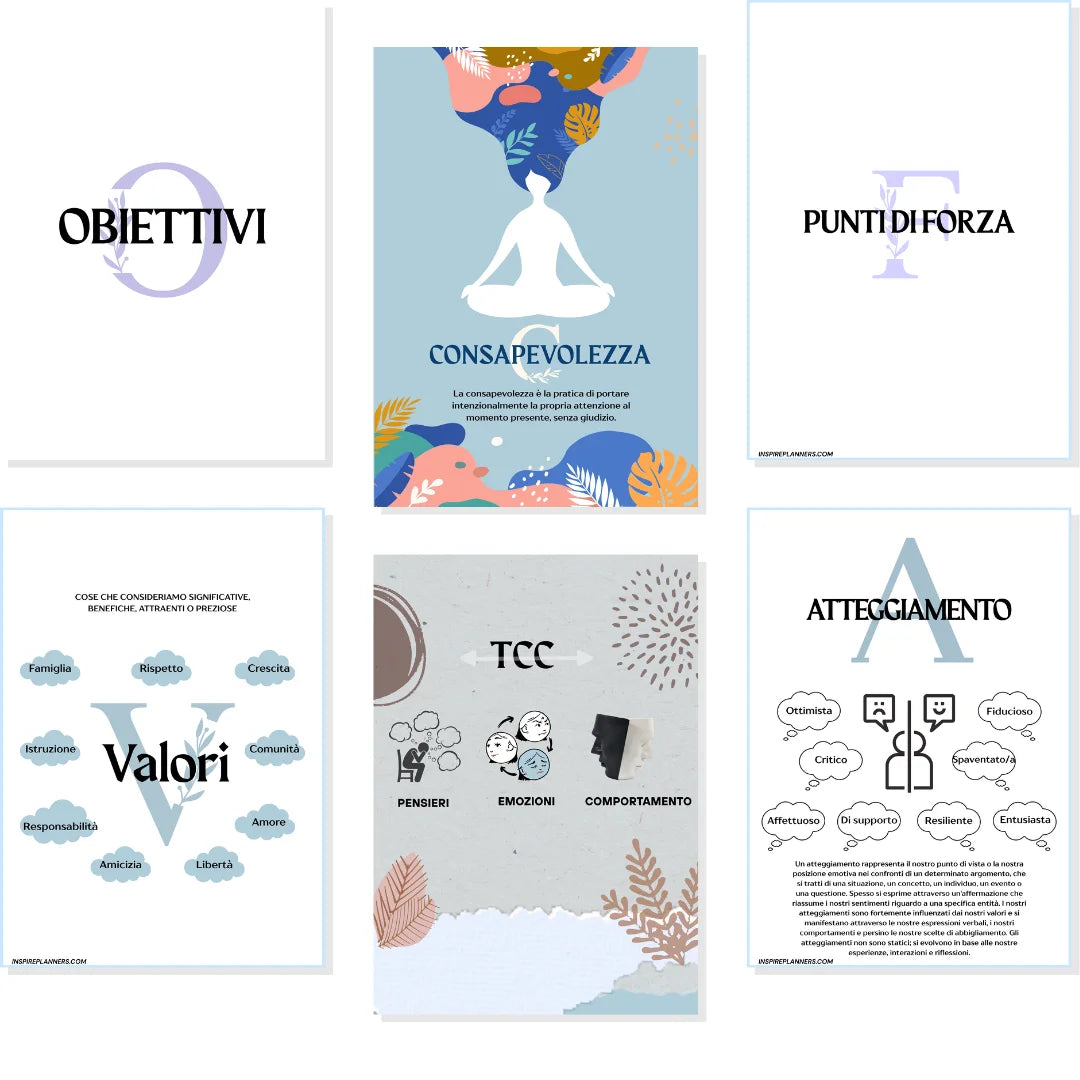Italian Worksheets for Anxiety