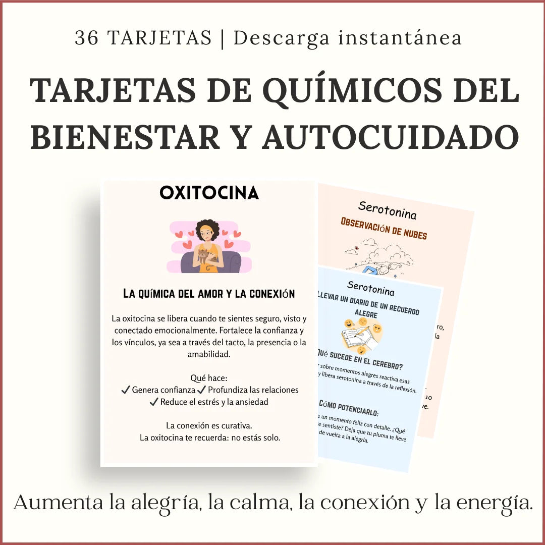 Tarjetas De Quimicos Del Bienestar Y Autocuidado