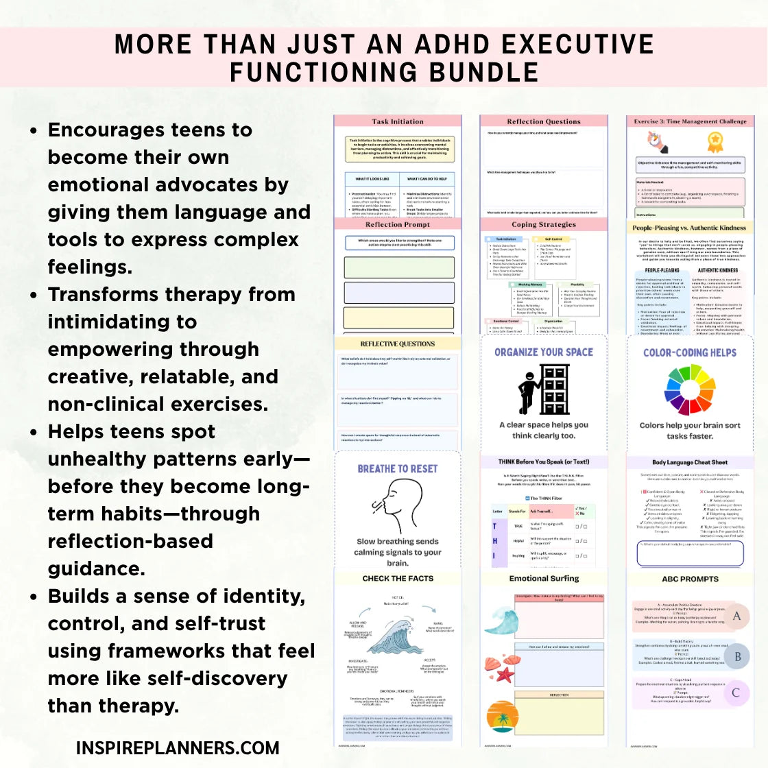 Executive Functioning Skill Cards for Focus & Calm – Inspire Planners