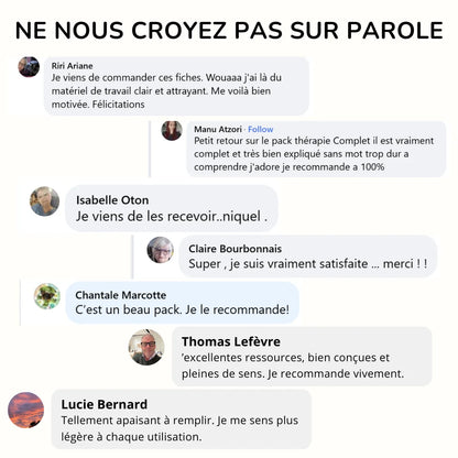 Avis clients français sur le Pack Anxiété Méga : témoignages vérifiés d'utilisateurs.
