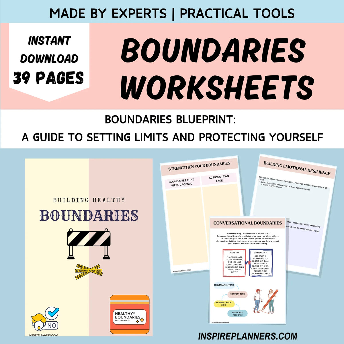 Boundaries Worksheet.pdf Healthy Boundaries Worksheets: Set Limits & Protect Yourself – Inspire ...