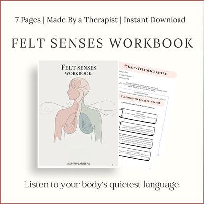 Felt Senses Workbook printable – mindful worksheets to connect with body sensations and build inner awareness.