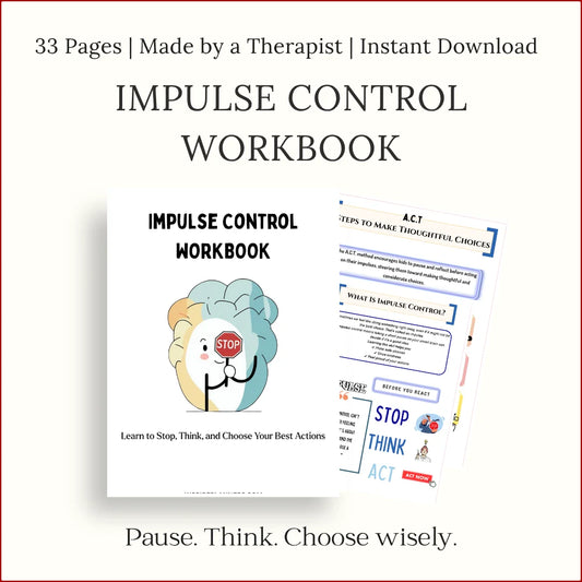 Printable Impulse Control Workbook for kids – stop, think, and make wise choices