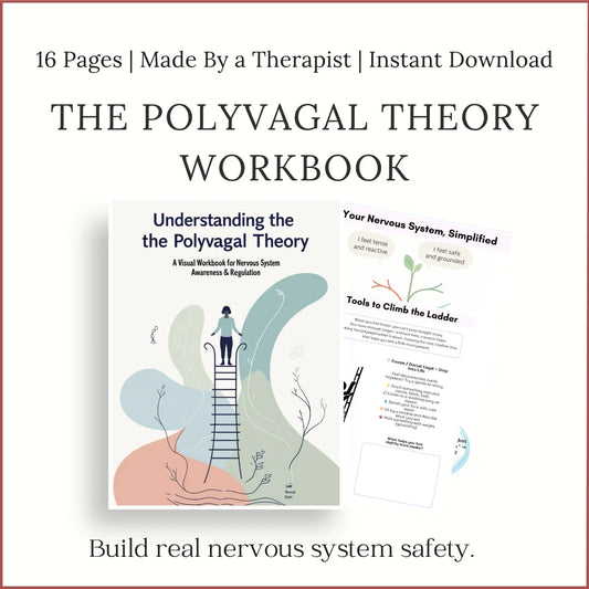 Polyvagal Theory Workbook printable – visual guide for nervous system regulation, awareness, and emotional balance.
